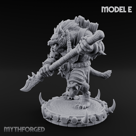 The Bloodhowl Gnolls E Miniature for Dungeons and Dragons, Pathfinder or other TTRPGs