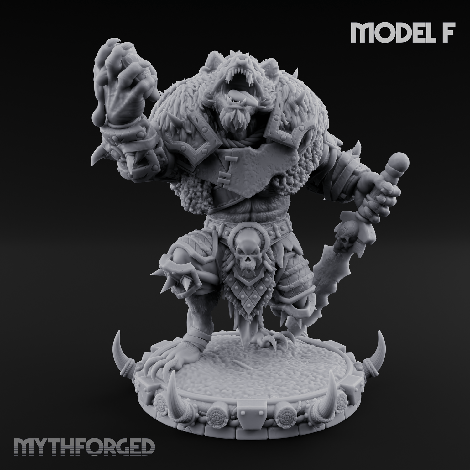 The Bloodhowl Gnolls F Miniature for Dungeons and Dragons, Pathfinder or other TTRPGs