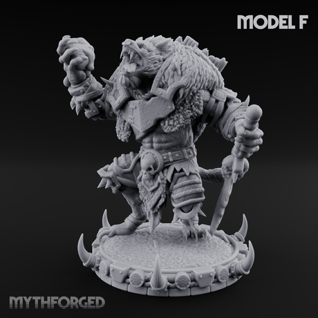 The Bloodhowl Gnolls F Miniature for Dungeons and Dragons, Pathfinder or other TTRPGs