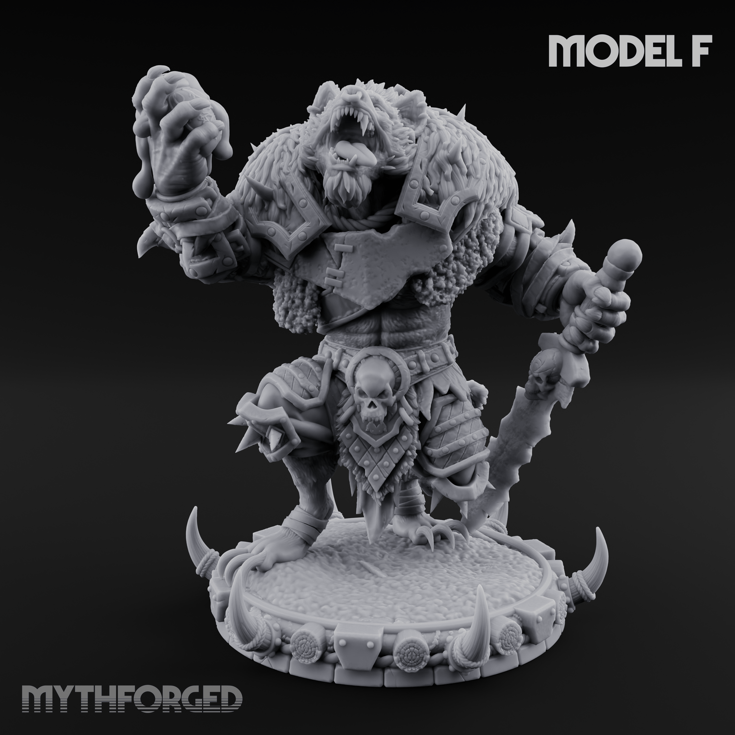 The Bloodhowl Gnolls F Miniature for Dungeons and Dragons, Pathfinder or other TTRPGs