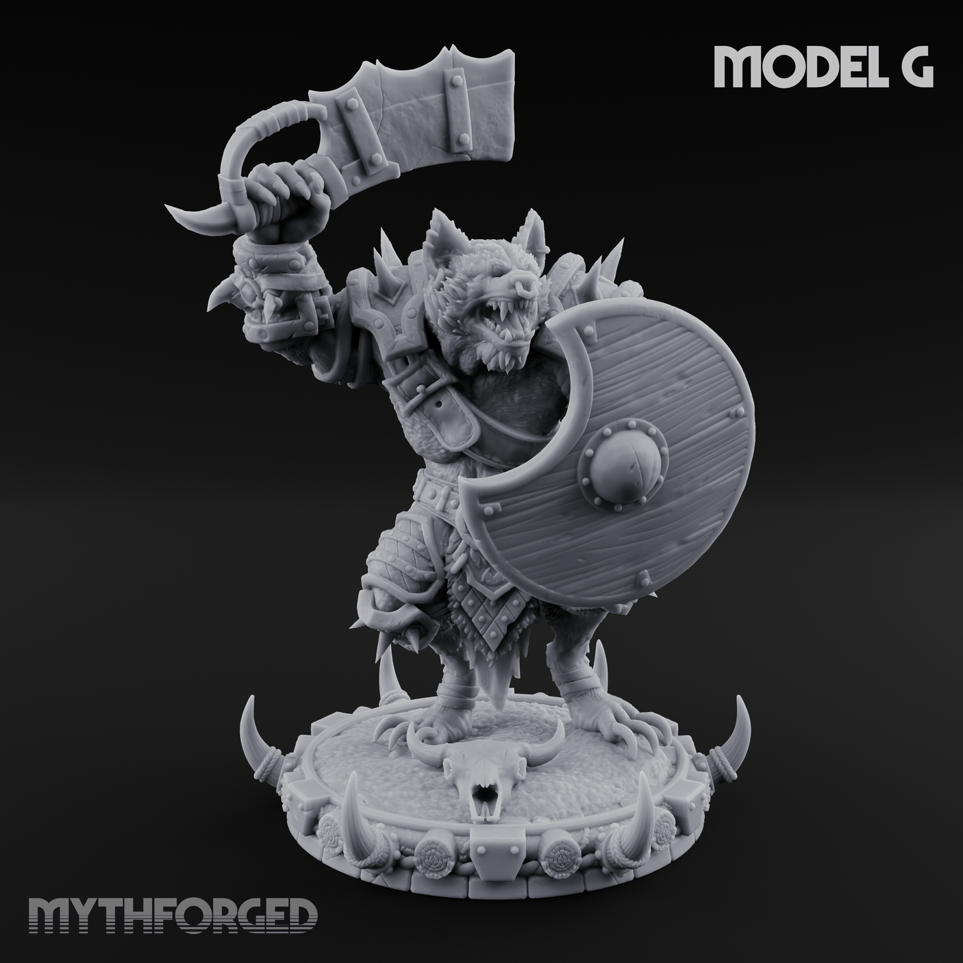 The Bloodhowl Gnolls G Miniature for Dungeons and Dragons, Pathfinder or other TTRPGs