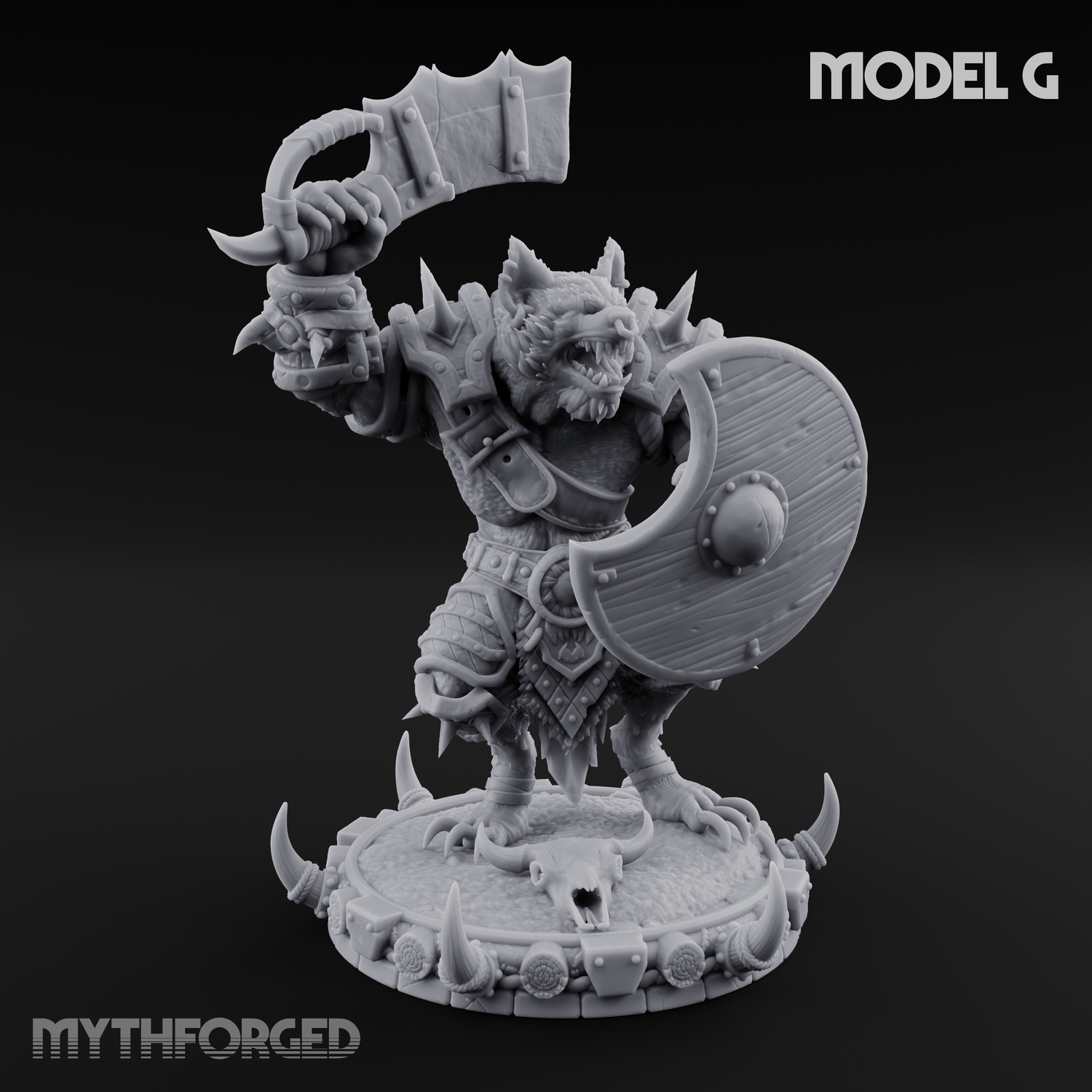 The Bloodhowl Gnolls G Miniature for Dungeons and Dragons, Pathfinder or other TTRPGs