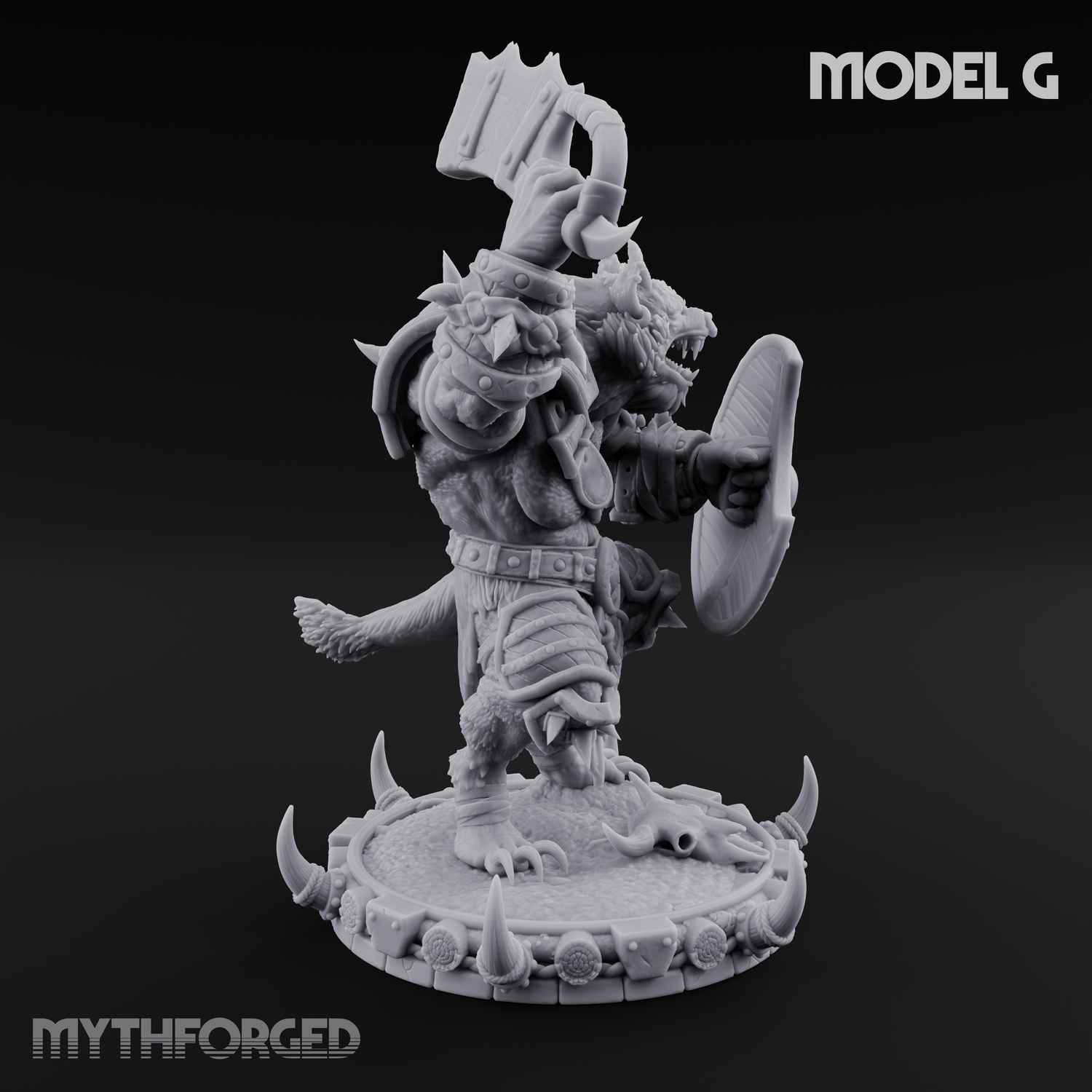 The Bloodhowl Gnolls G Miniature for Dungeons and Dragons, Pathfinder or other TTRPGs