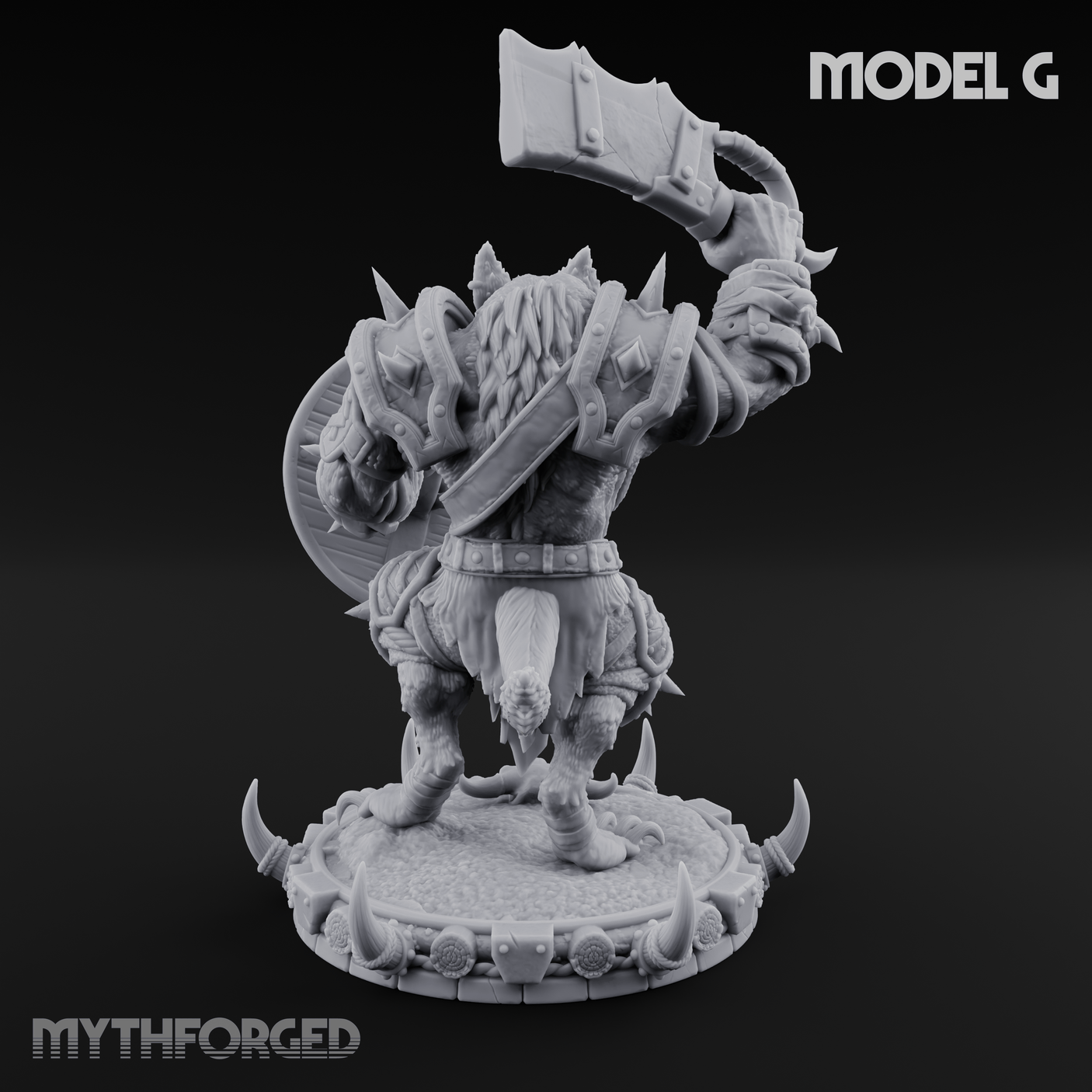 The Bloodhowl Gnolls G Miniature for Dungeons and Dragons, Pathfinder or other TTRPGs