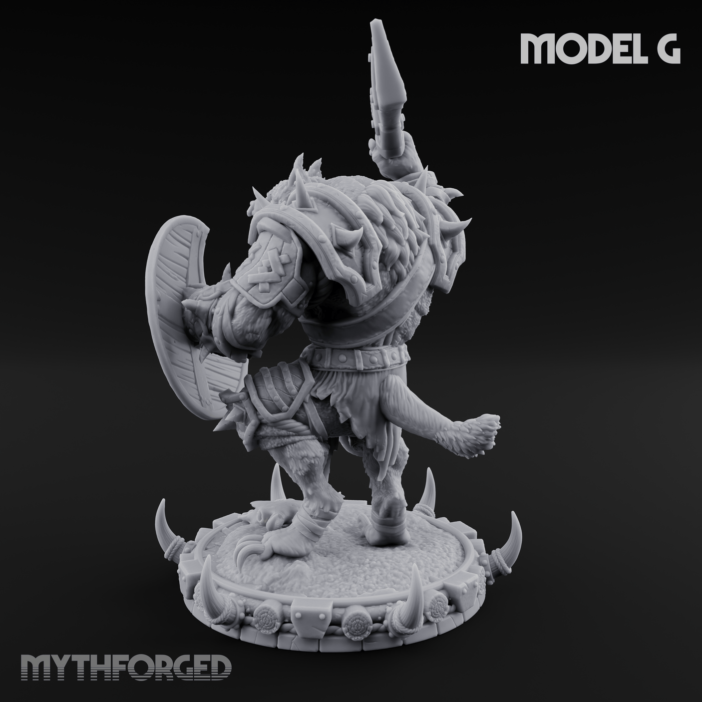 The Bloodhowl Gnolls G Miniature for Dungeons and Dragons, Pathfinder or other TTRPGs