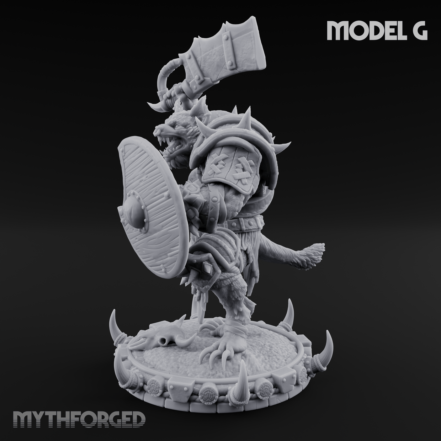 The Bloodhowl Gnolls G Miniature for Dungeons and Dragons, Pathfinder or other TTRPGs
