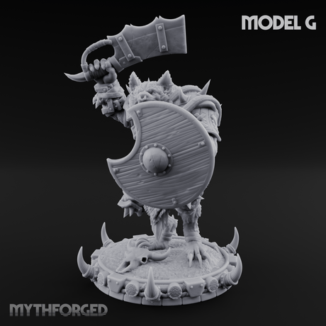 The Bloodhowl Gnolls G Miniature for Dungeons and Dragons, Pathfinder or other TTRPGs
