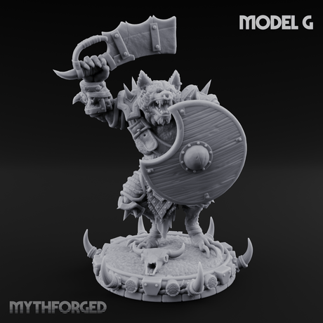 The Bloodhowl Gnolls G Miniature for Dungeons and Dragons, Pathfinder or other TTRPGs