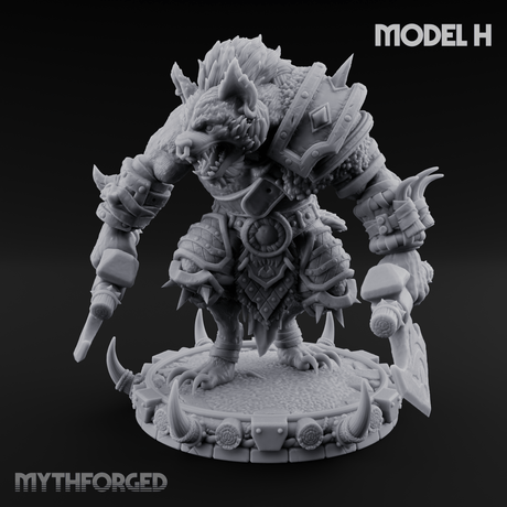 The Bloodhowl Gnolls H Miniature for Dungeons and Dragons, Pathfinder or other TTRPGs