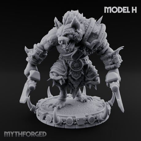 The Bloodhowl Gnolls H Miniature for Dungeons and Dragons, Pathfinder or other TTRPGs
