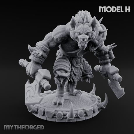The Bloodhowl Gnolls Miniature for Dungeons and Dragons, Pathfinder or other TTRPGs