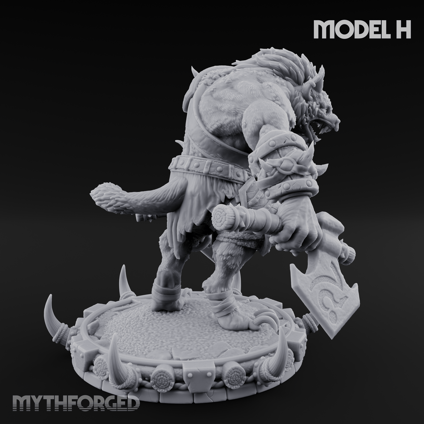 The Bloodhowl Gnolls H Miniature for Dungeons and Dragons, Pathfinder or other TTRPGs
