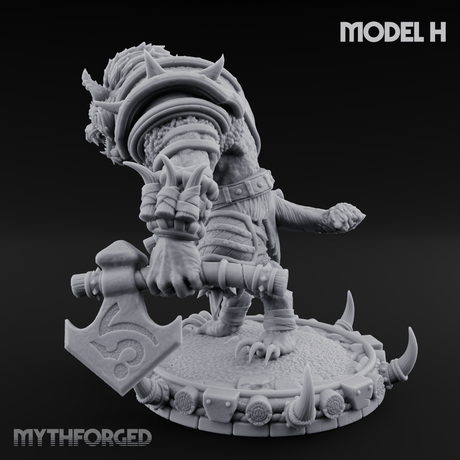 The Bloodhowl Gnolls H Miniature for Dungeons and Dragons, Pathfinder or other TTRPGs