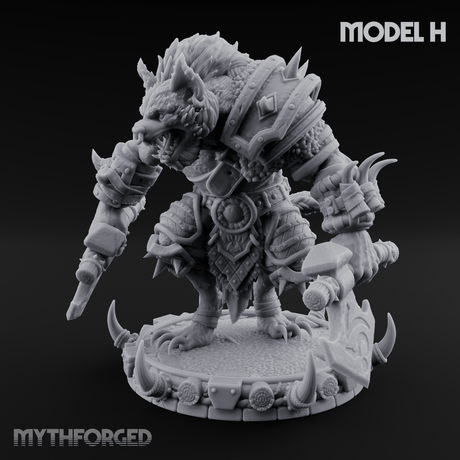 The Bloodhowl Gnolls H Miniature for Dungeons and Dragons, Pathfinder or other TTRPGs