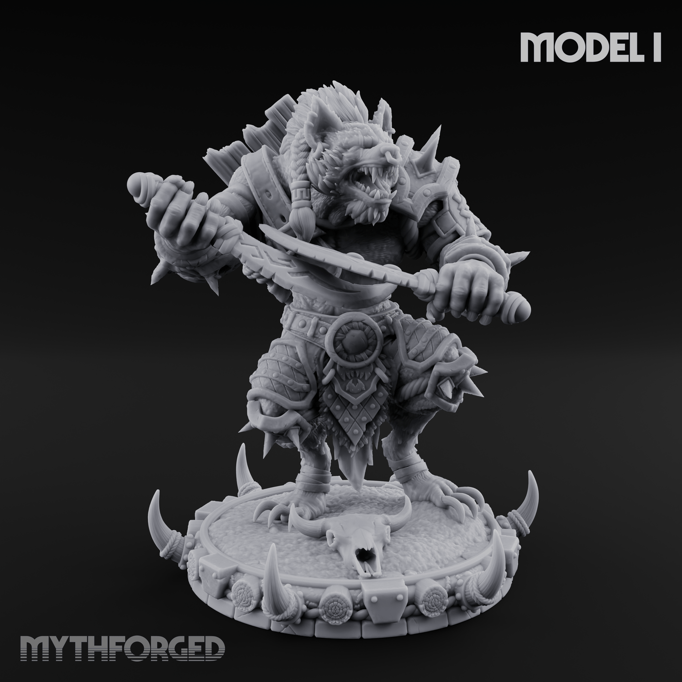 The Bloodhowl Gnolls I Miniature for Dungeons and Dragons, Pathfinder or other TTRPGs