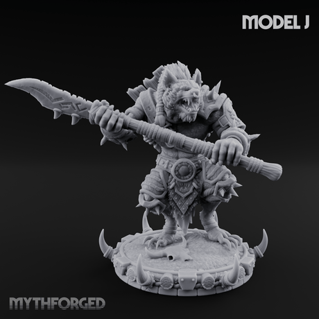 The Bloodhowl Gnolls Miniature for Dungeons and Dragons, Pathfinder or other TTRPGs