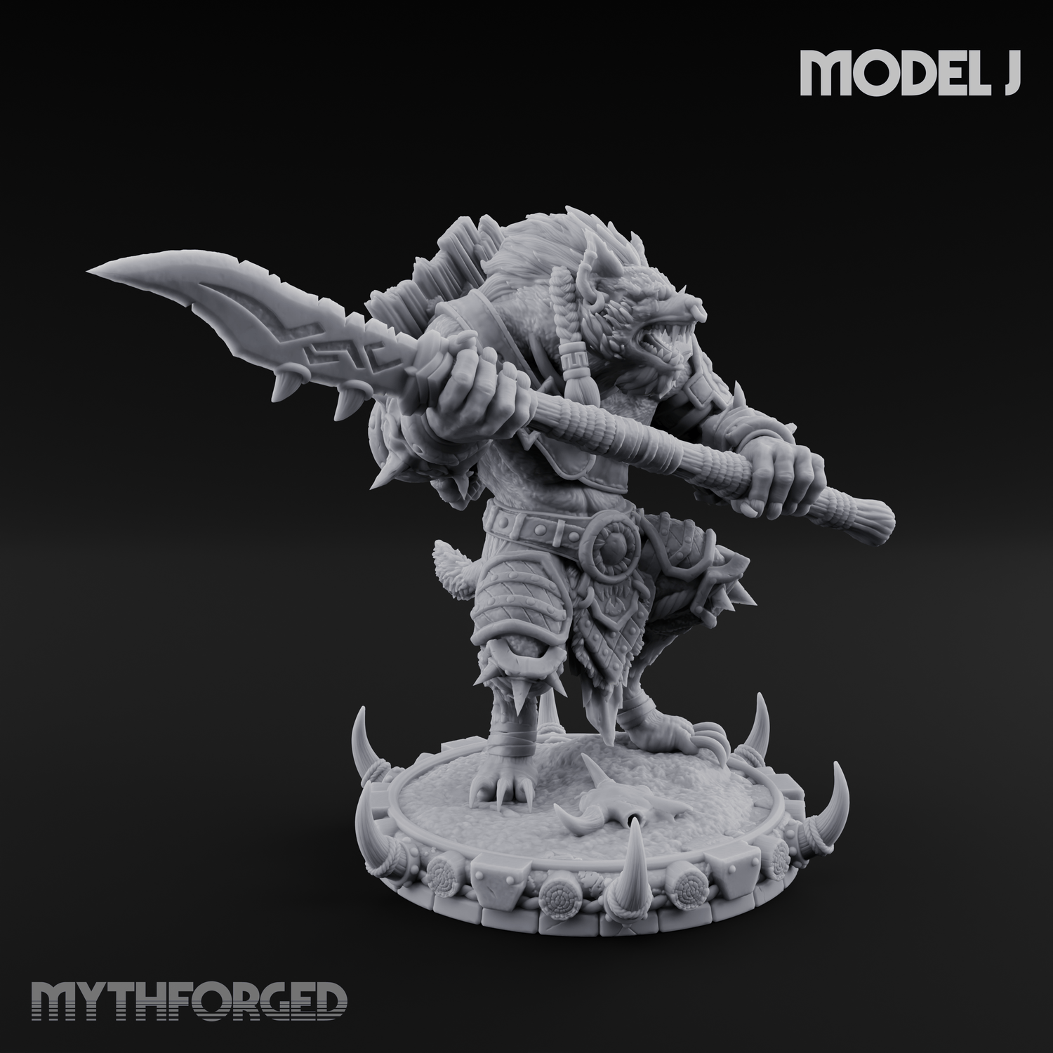 The Bloodhowl Gnolls Miniature for Dungeons and Dragons, Pathfinder or other TTRPGs