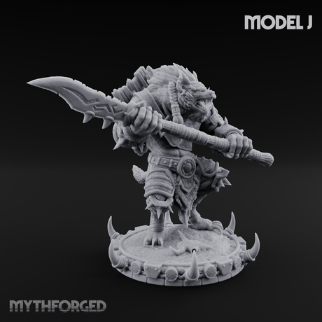 The Bloodhowl Gnolls Miniature for Dungeons and Dragons, Pathfinder or other TTRPGs