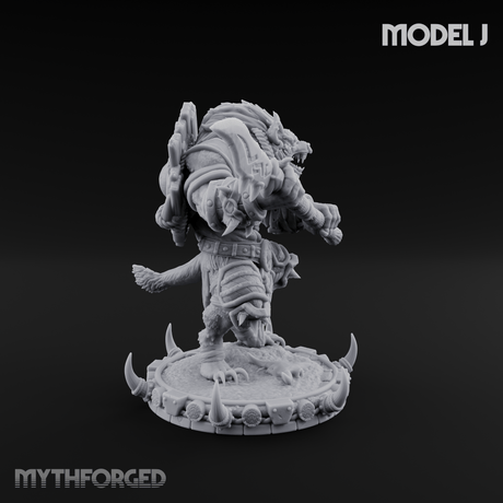 The Bloodhowl Gnolls J Miniature for Dungeons and Dragons, Pathfinder or other TTRPGs