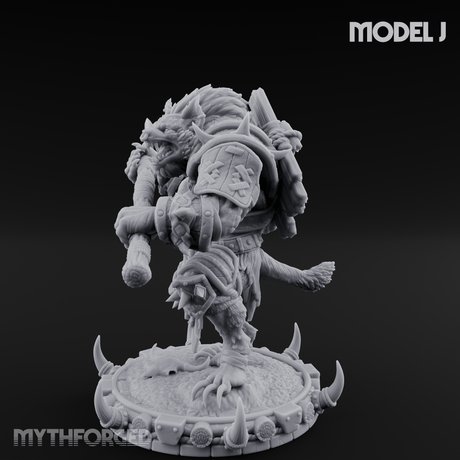 The Bloodhowl Gnolls J Miniature for Dungeons and Dragons, Pathfinder or other TTRPGs