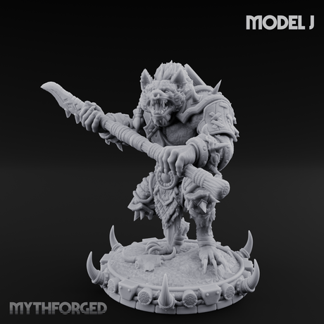 The Bloodhowl Gnolls J Miniature for Dungeons and Dragons, Pathfinder or other TTRPGs