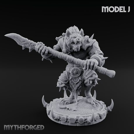 The Bloodhowl Gnolls J Miniature for Dungeons and Dragons, Pathfinder or other TTRPGs