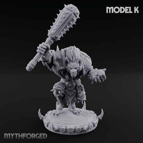 The Bloodhowl Gnolls Miniature for Dungeons and Dragons, Pathfinder or other TTRPGs
