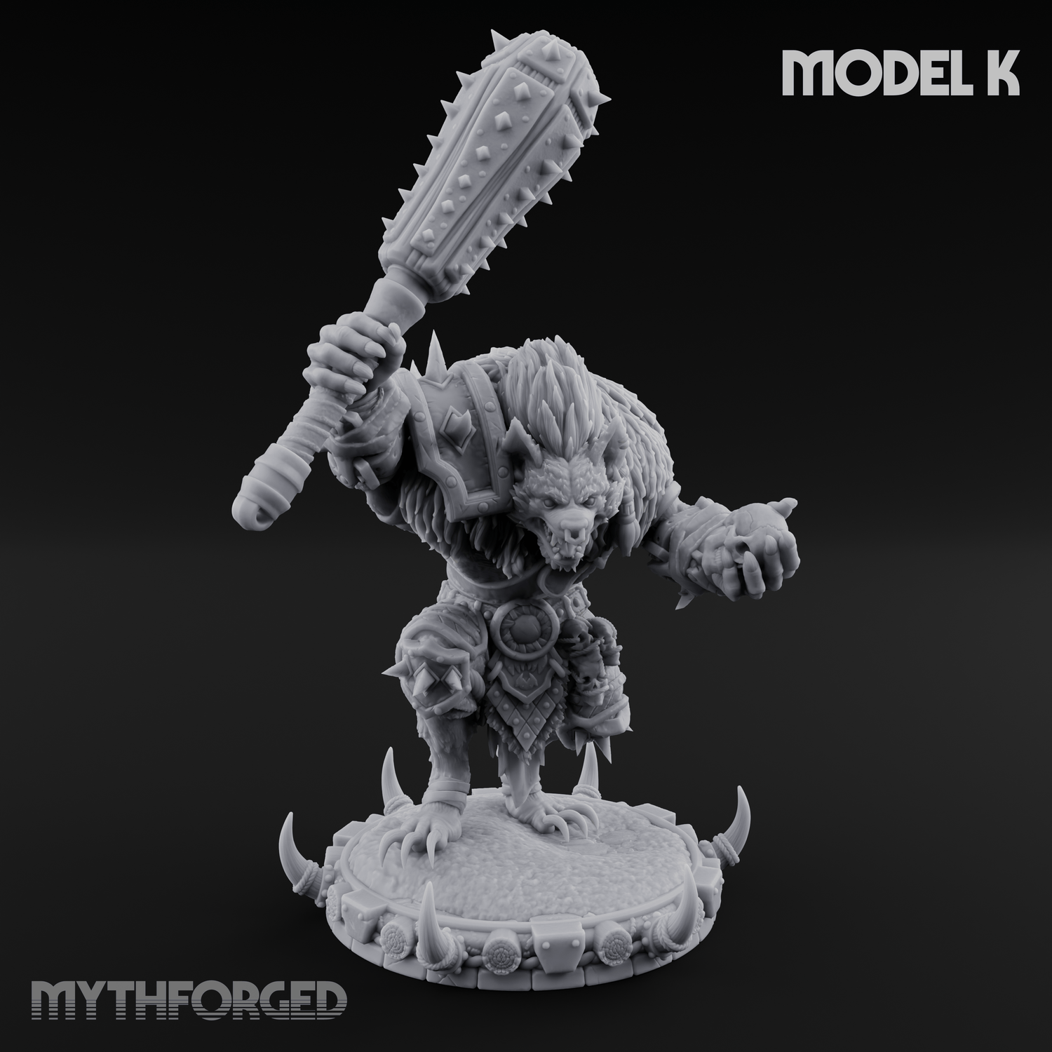 The Bloodhowl Gnolls K Miniature for Dungeons and Dragons, Pathfinder or other TTRPGs