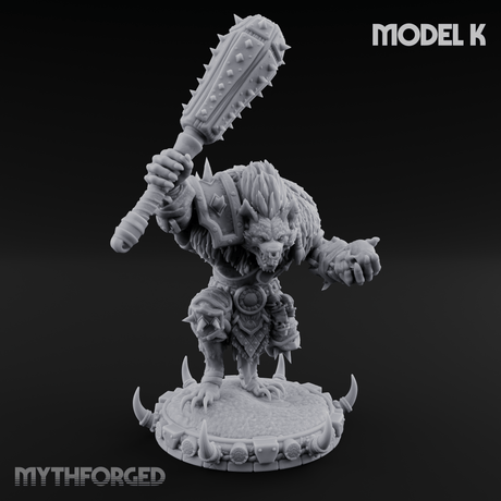 The Bloodhowl Gnolls K Miniature for Dungeons and Dragons, Pathfinder or other TTRPGs