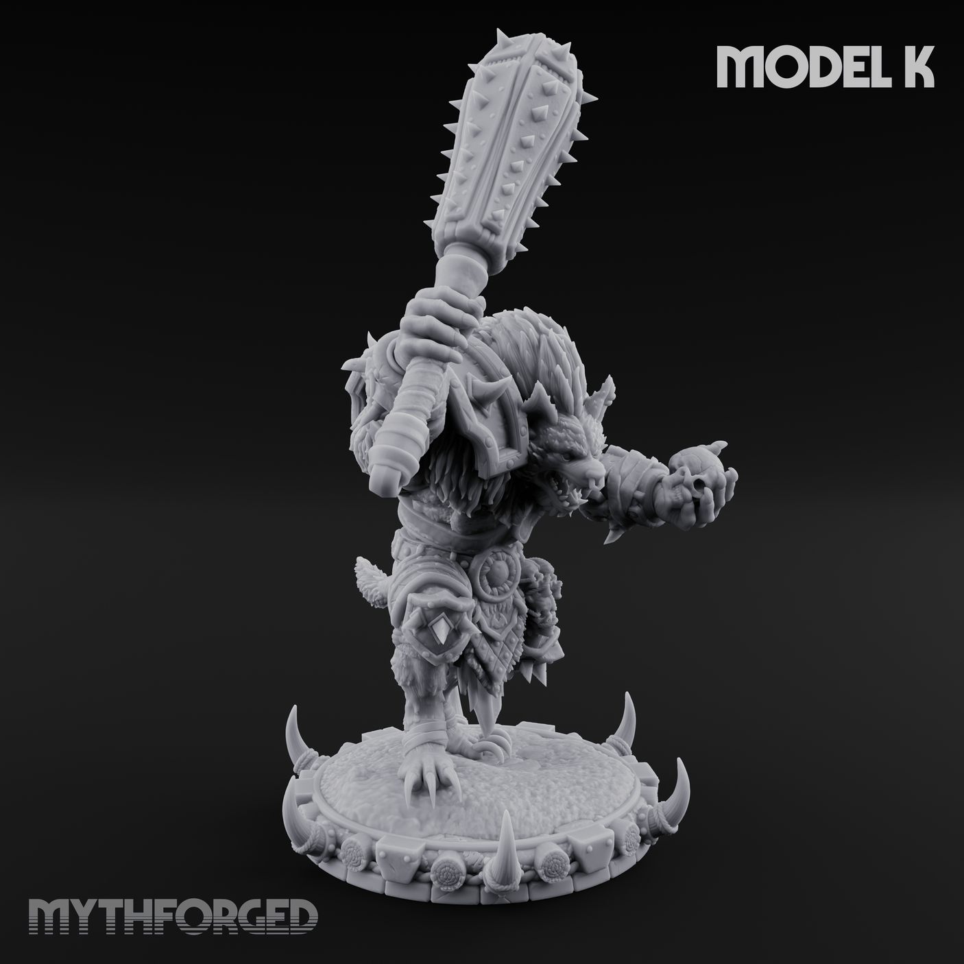 The Bloodhowl Gnolls Miniature for Dungeons and Dragons, Pathfinder or other TTRPGs