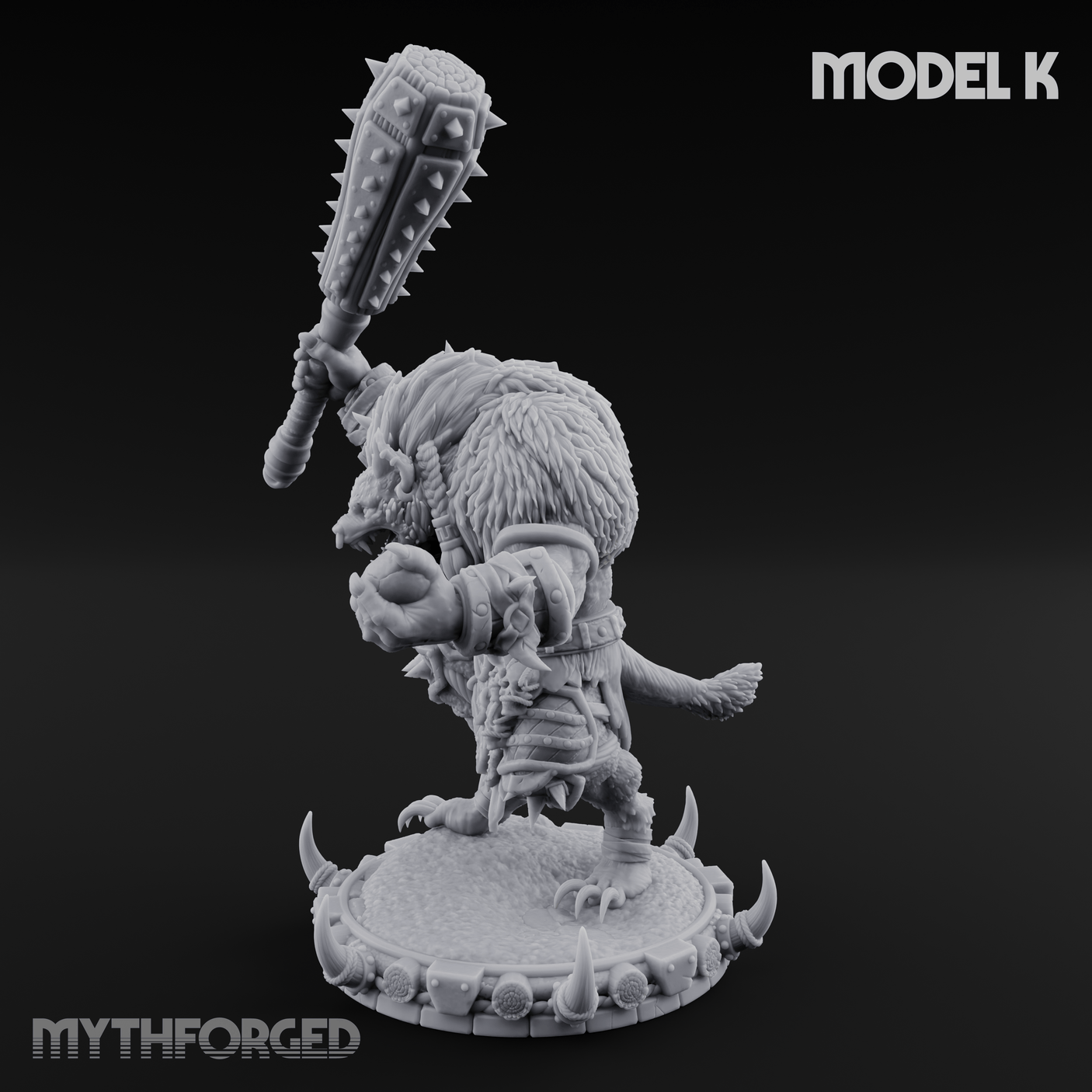 The Bloodhowl Gnolls K Miniature for Dungeons and Dragons, Pathfinder or other TTRPGs