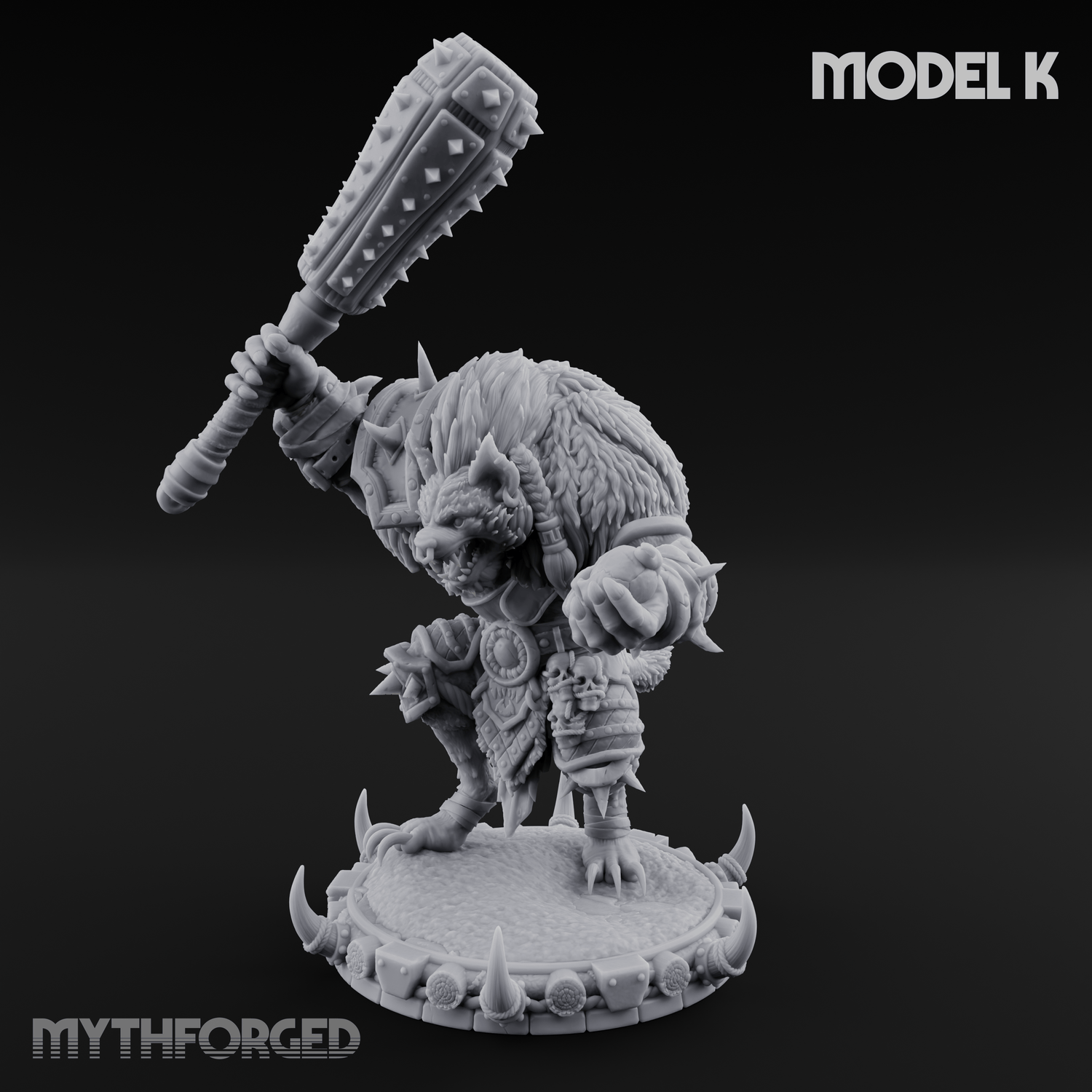 The Bloodhowl Gnolls K Miniature for Dungeons and Dragons, Pathfinder or other TTRPGs
