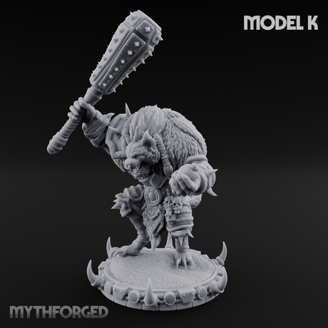 The Bloodhowl Gnolls K Miniature for Dungeons and Dragons, Pathfinder or other TTRPGs