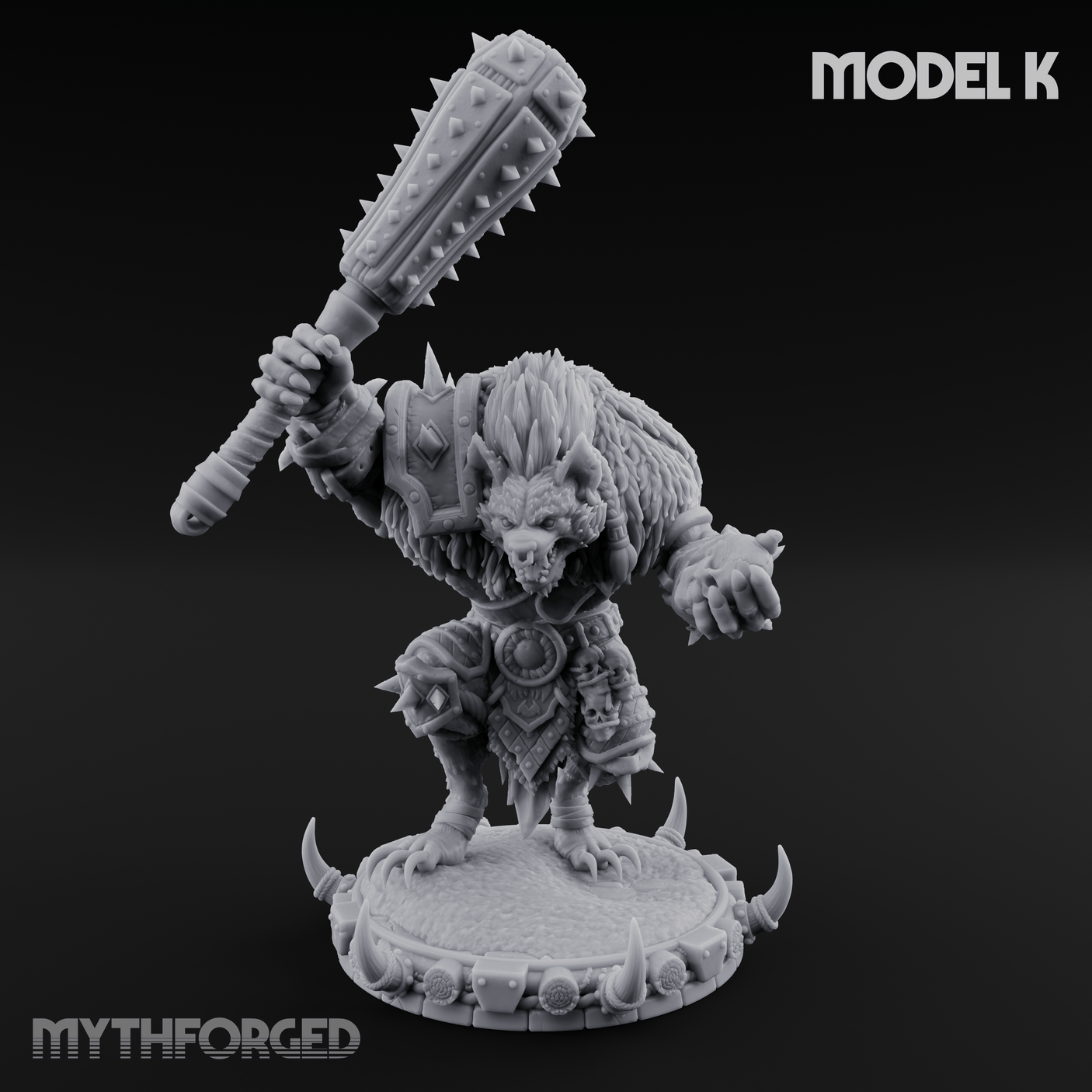 The Bloodhowl Gnolls K Miniature for Dungeons and Dragons, Pathfinder or other TTRPGs