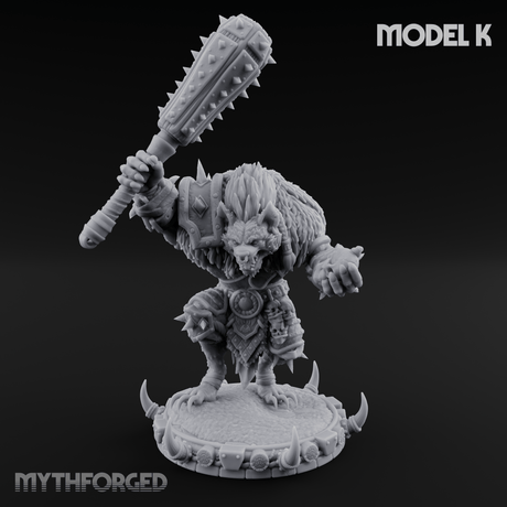 The Bloodhowl Gnolls K Miniature for Dungeons and Dragons, Pathfinder or other TTRPGs
