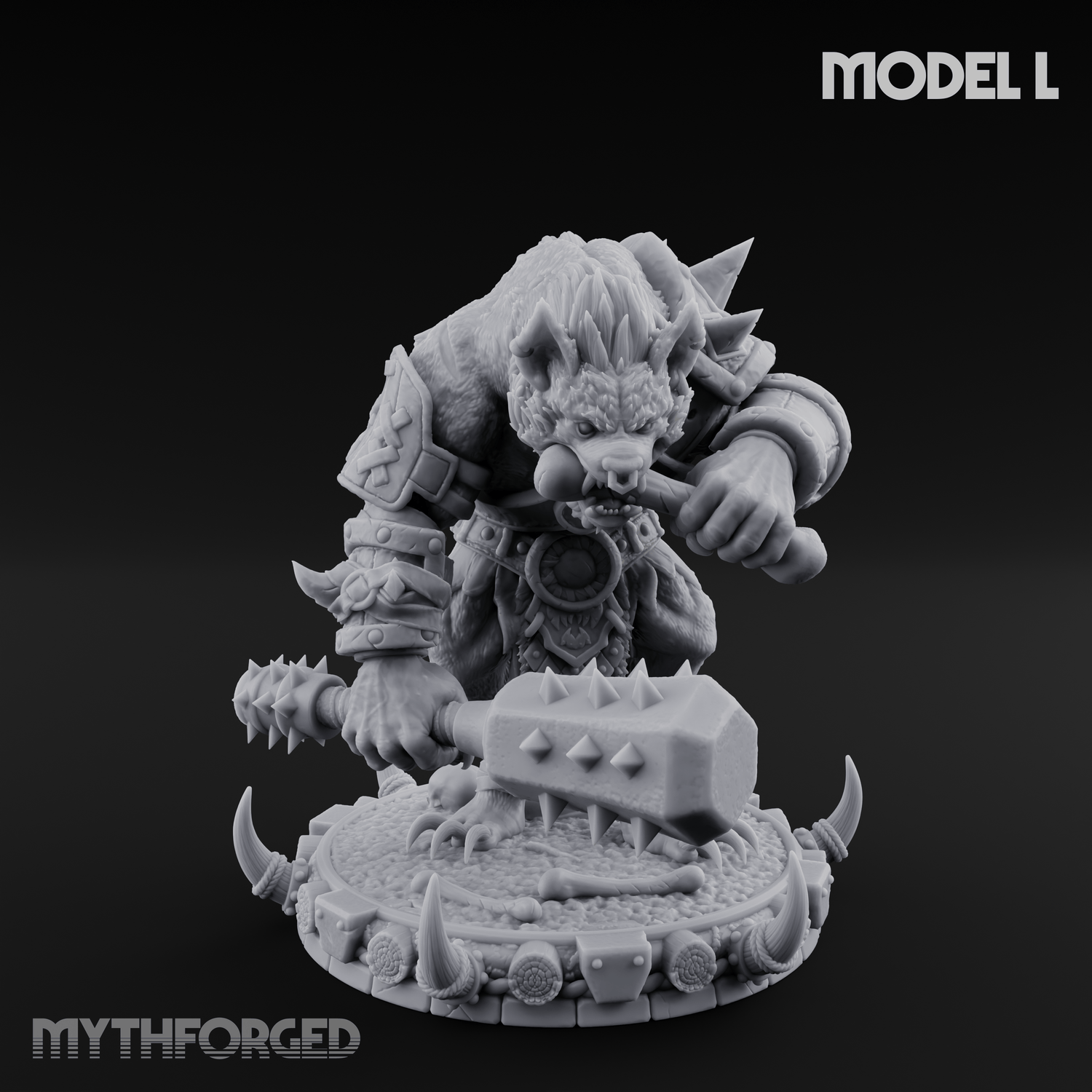 The Bloodhowl Gnolls Miniature for Dungeons and Dragons, Pathfinder or other TTRPGs