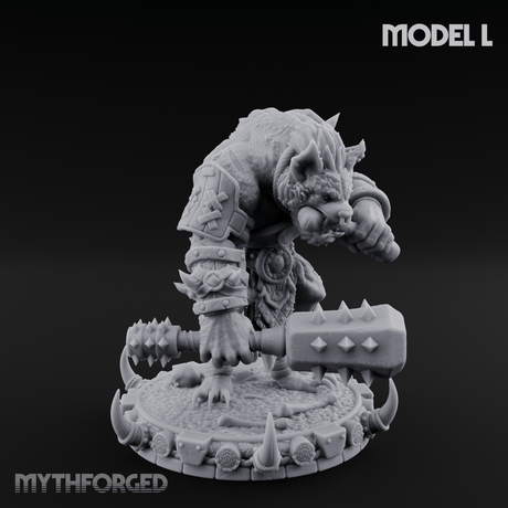 The Bloodhowl Gnolls Miniature for Dungeons and Dragons, Pathfinder or other TTRPGs