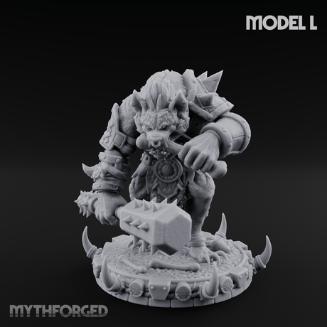 The Bloodhowl Gnolls L Miniature for Dungeons and Dragons, Pathfinder or other TTRPGs