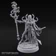 Staff Wielding Corpse Fleet Sorcerer Miniature for Dungeons and Dragons, Pathfinder or other TTRPGs