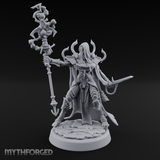 Staff Wielding Corpse Fleet Sorcerer Miniature for Dungeons and Dragons, Pathfinder or other TTRPGs