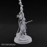 Staff Wielding Corpse Fleet Sorcerer Miniature for Dungeons and Dragons, Pathfinder or other TTRPGs