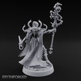 Staff Wielding Corpse Fleet Sorcerer Miniature for Dungeons and Dragons, Pathfinder or other TTRPGs