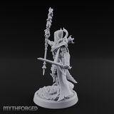 Staff Wielding Corpse Fleet Sorcerer Miniature for Dungeons and Dragons, Pathfinder or other TTRPGs