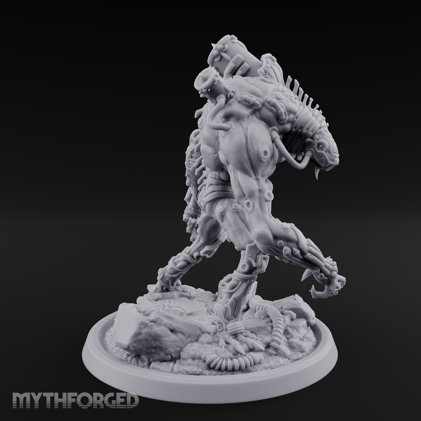 Tentacles Coiled Cyborg Titan Miniature for Dungeons and Dragons, Pathfinder or other TTRPGs
