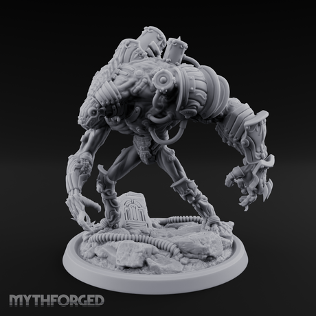 Tentacles Coiled Cyborg Titan Miniature for Dungeons and Dragons, Pathfinder or other TTRPGs