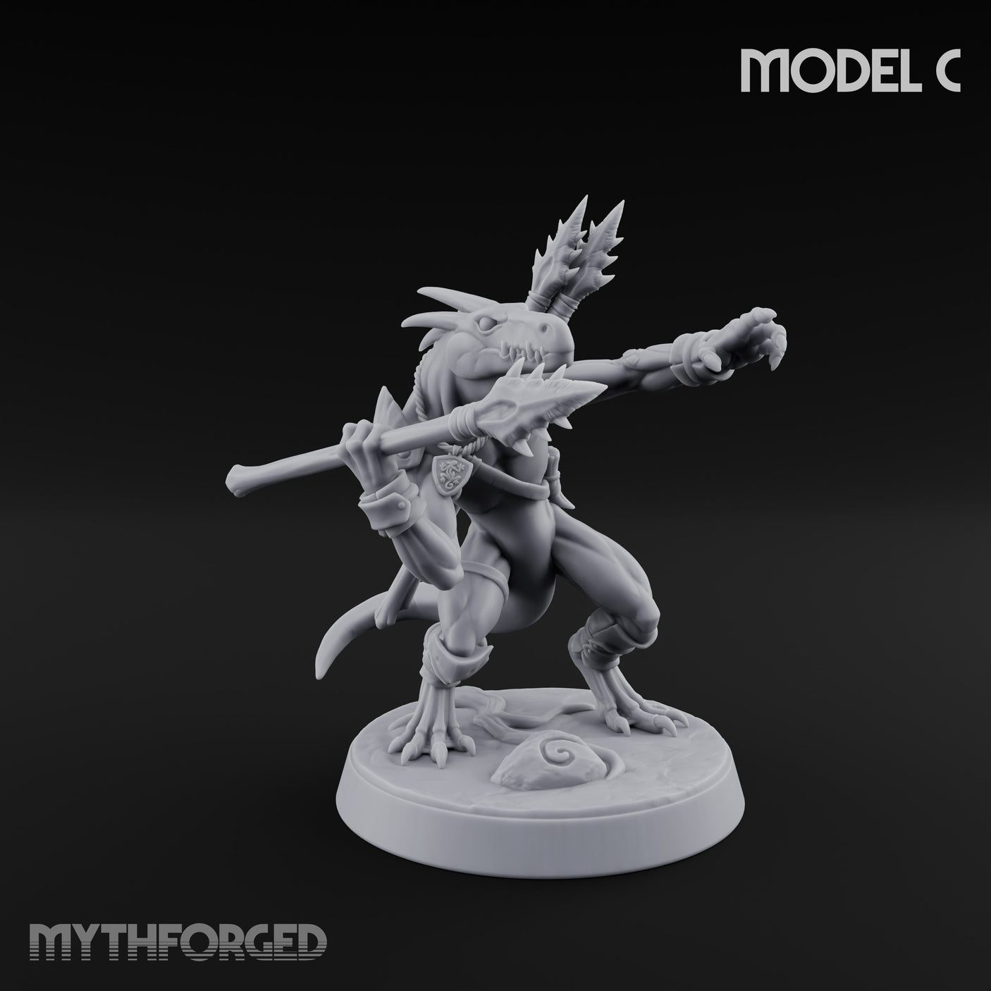 Blowpipe Blasting Lizardfolk Warrior C gallery 2