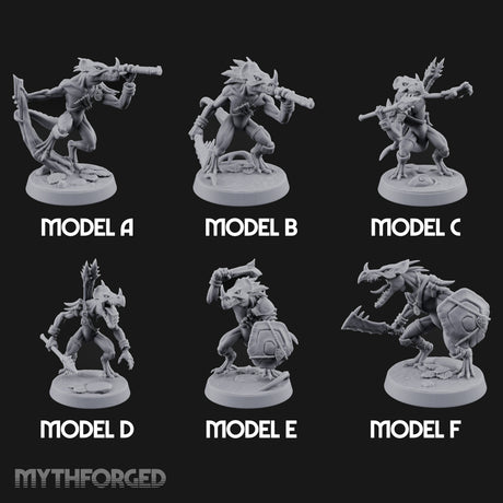 Blowpipe Blasting Lizardfolk Warriors — Full Set