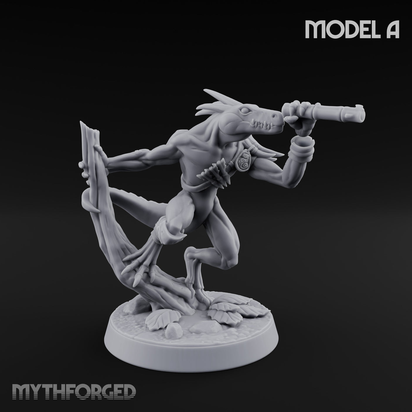 Blowpipe Blasting Lizardfolk Warriors — A