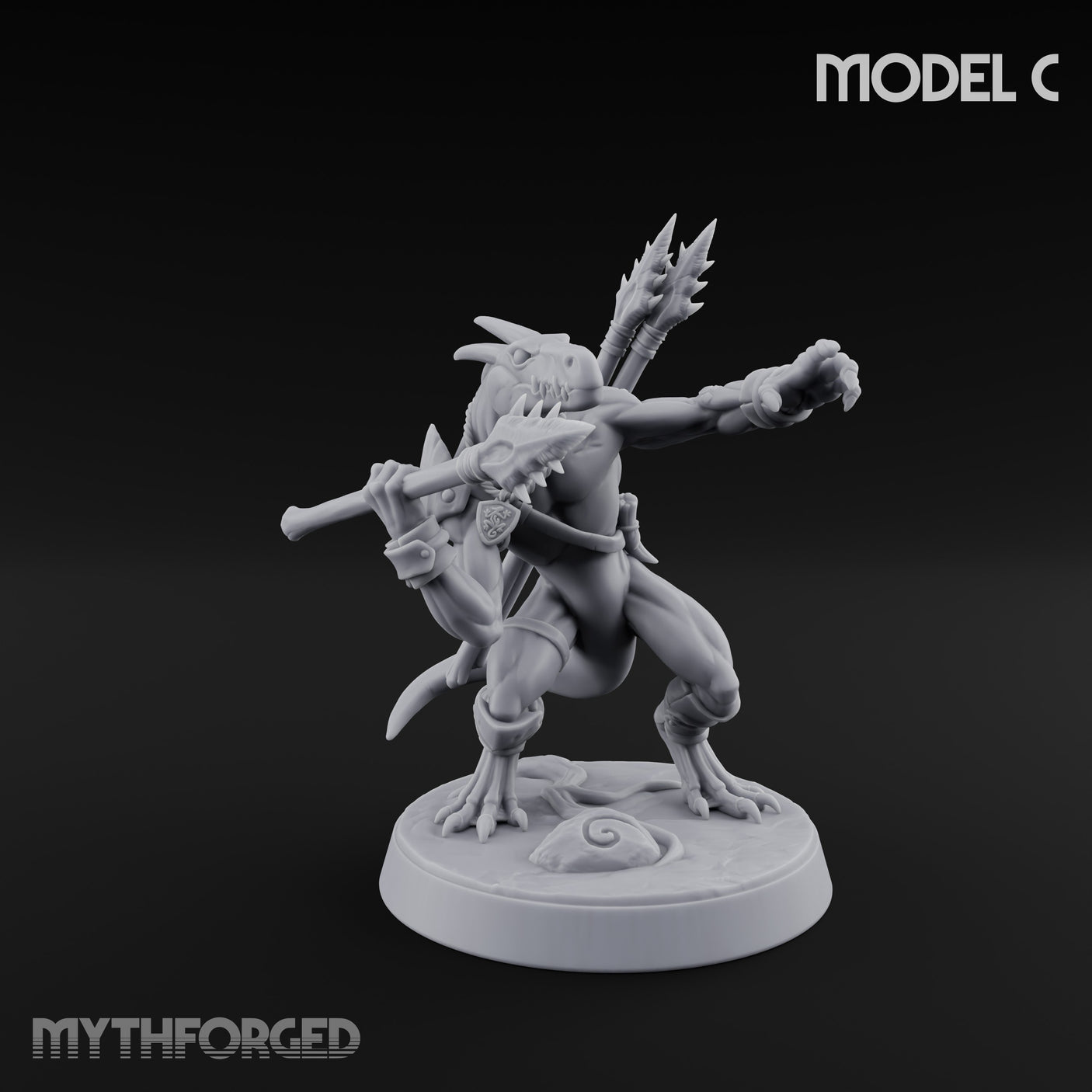 Blowpipe Blasting Lizardfolk Warriors — C