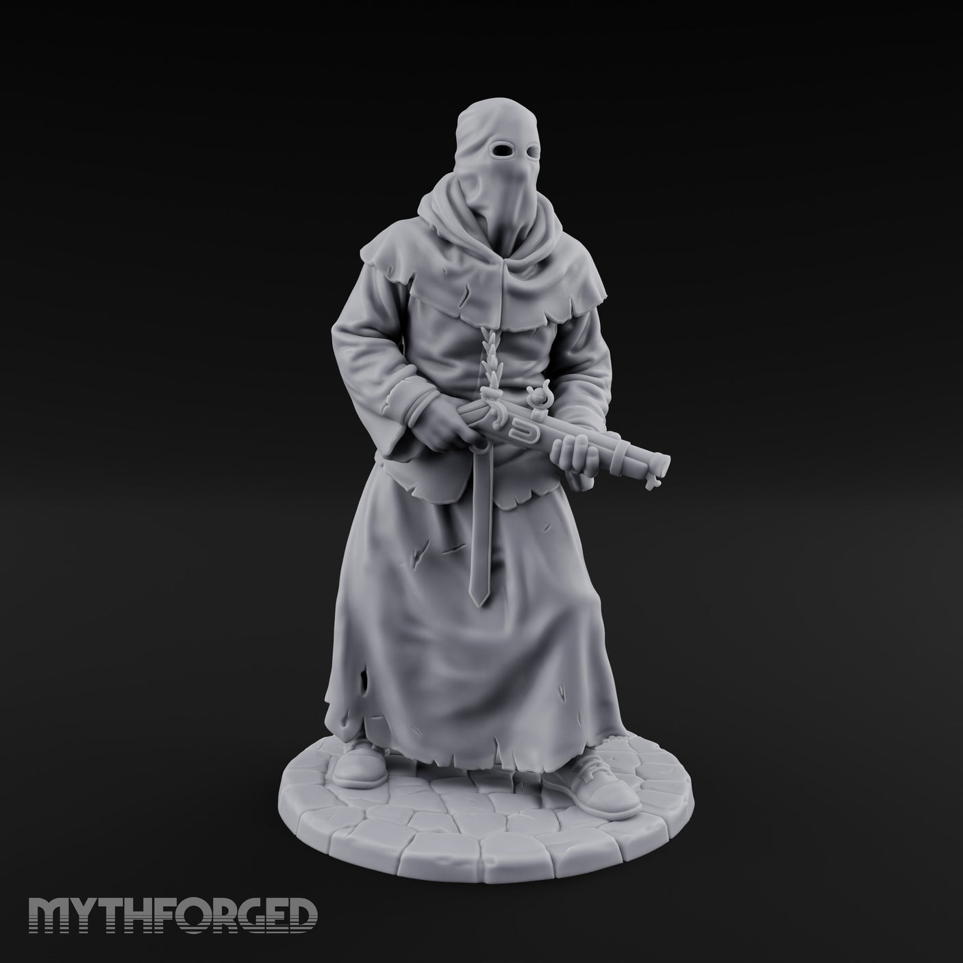 Blunderbuss Bearing Human Cultist Miniature for Dungeons and Dragons, Pathfinder or other TTRPGs